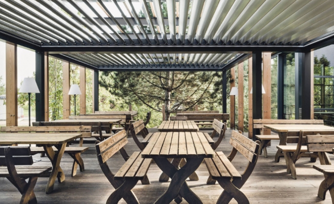 Lamellendach Pergola