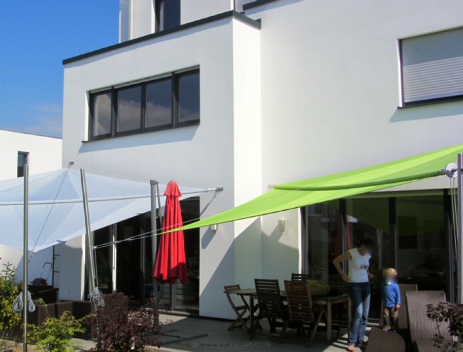 Frechen 2 Sonnensegel auf 2 Terrassen