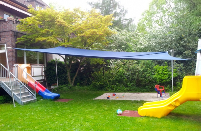 Lünen Kita Sonnensegel über Kitaspielplatz