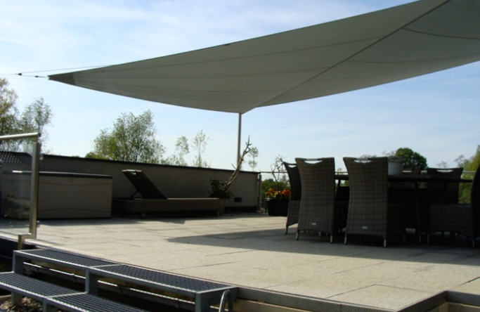 Rostock Sonnensegel Rostock - Sonnensegel auf Balkon/ Dachterrasse